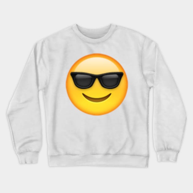 smiling face with sunglasses Crewneck Sweatshirt by Emoji